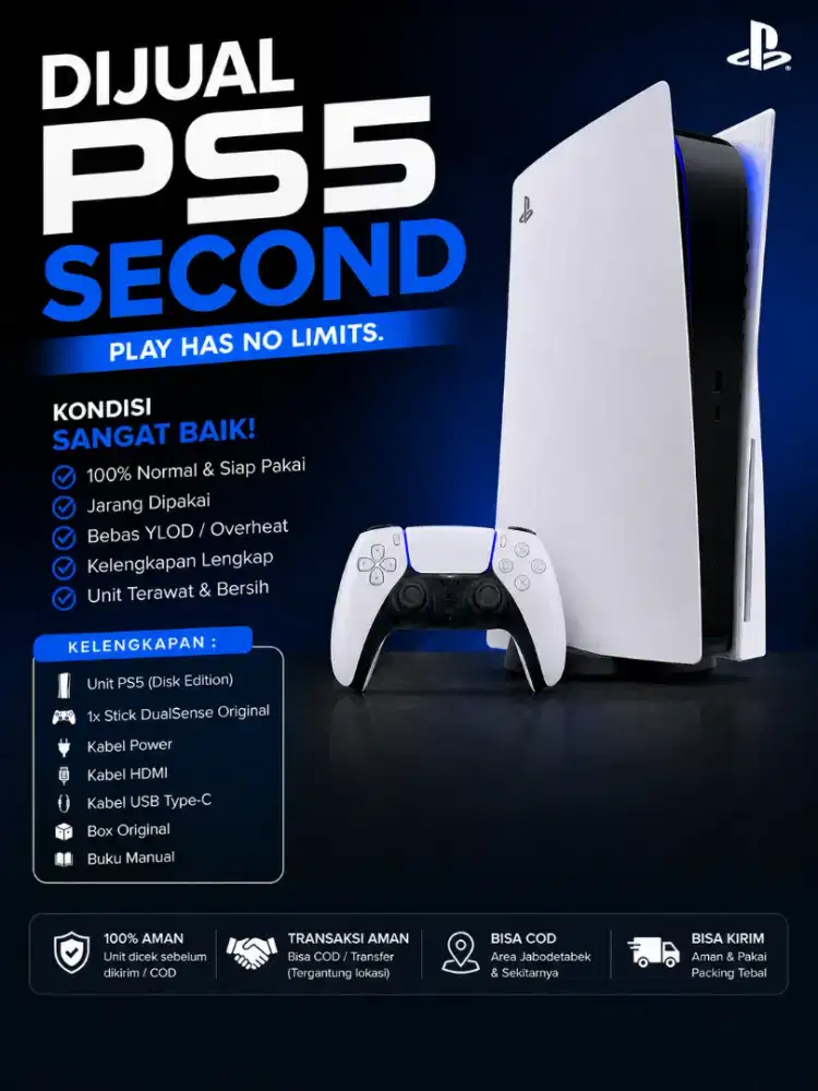Dijual Ps5 disc second