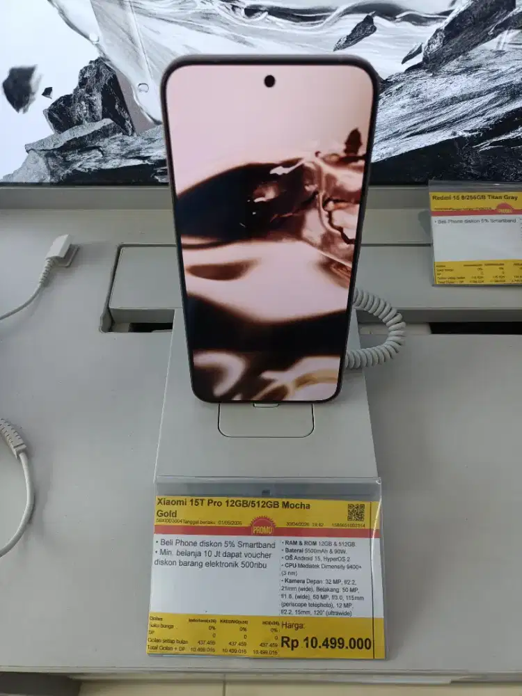 Kredit Xiomi 15T Pro 12/512GB Bunga 0 Tanpa Dp