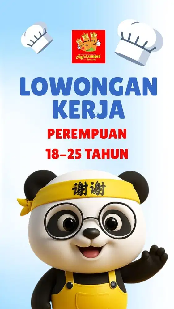 LOWONGAN KERJA PEREMPUAN 18-25TAHUN MEMBUAT MINUMAN/ MENGORENG SNACK