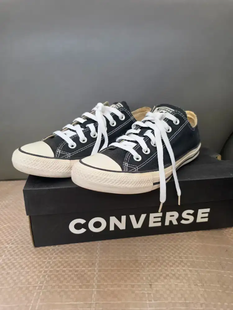 SEPATU CONVERSE ALL STAR OX BLACK HITAM