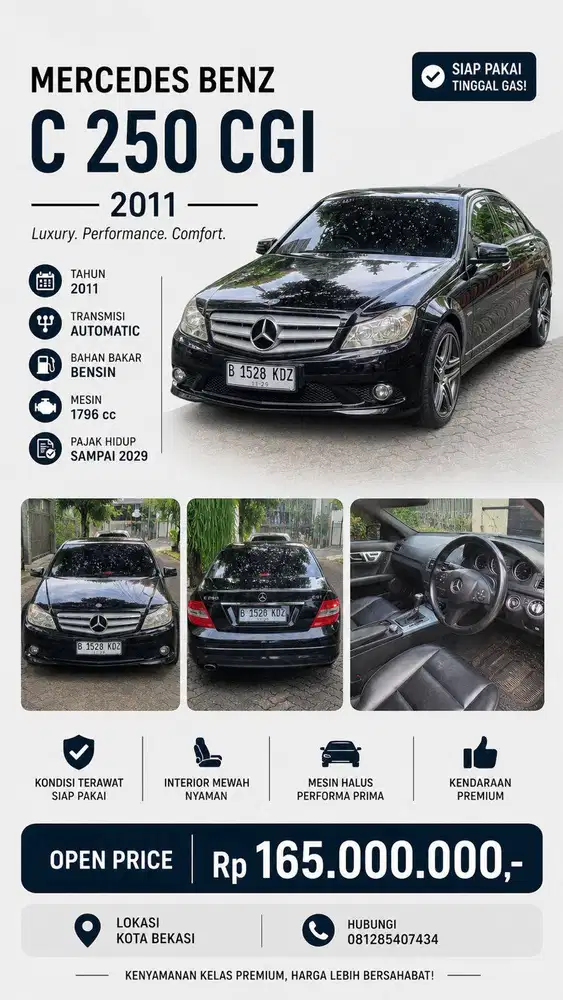 Jual CEPAT! Mercedes-Benz C250 CGI 2011