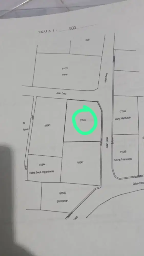 Dijual tanah 434m2 SHM