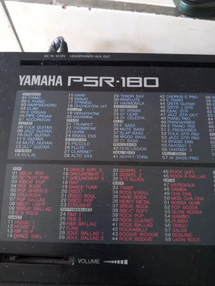 keyboard yamaha psr 180