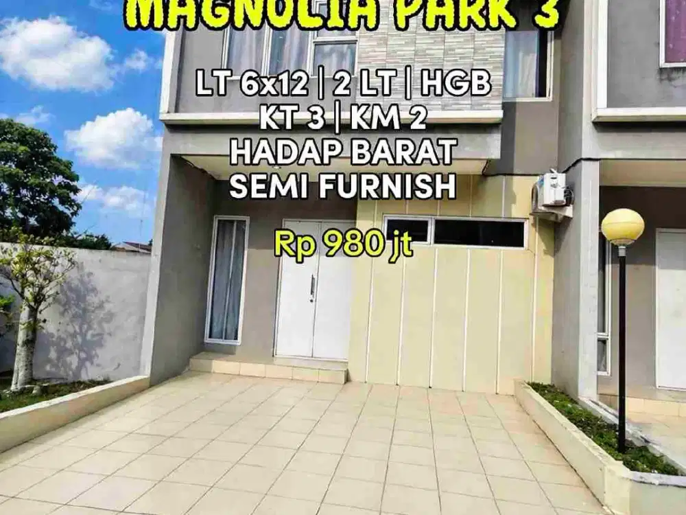 Wilson Rumah semi furnish di Magnolia Park dekat green lake