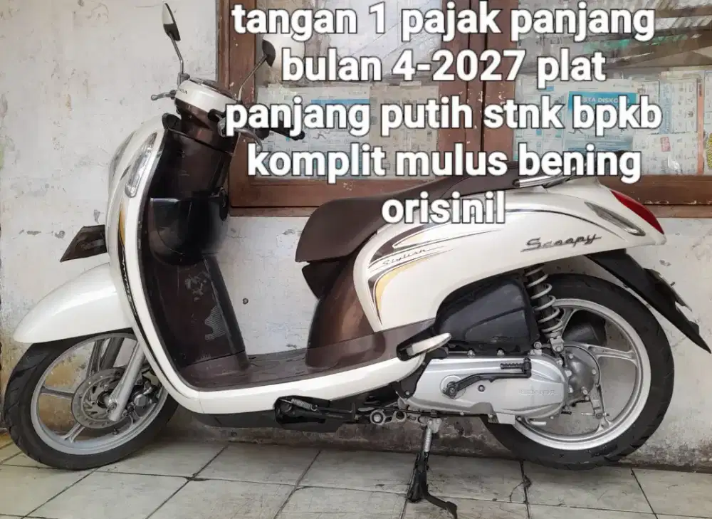 Honda scoopy f1 2013 cw asli cream coklat Plat tangerang tangan 1