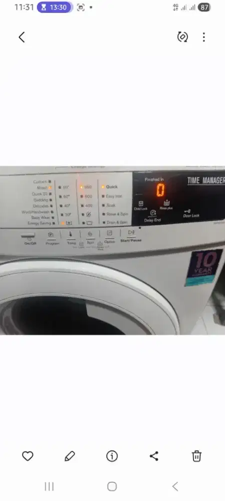 Mesin Cuci Electrolux 7kg bekas mumer mulus