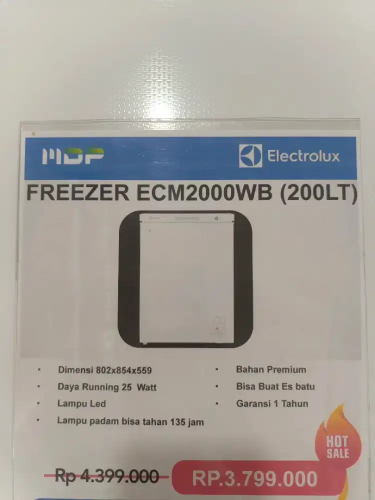 Kredit frezerbox elektrolux ECRM2000WB tanpa DP dan adm