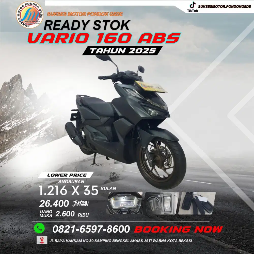VARIO 160 ABS  TAHUN 2025 MTR BEKAS RASA BARU KREDIT KITA BANTU