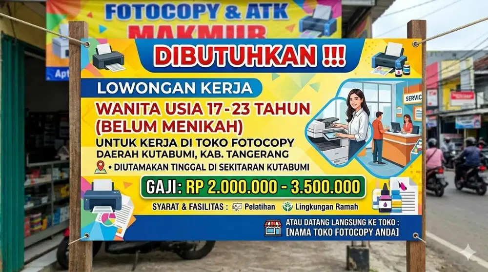 Lowongan kerja di toko foto copy