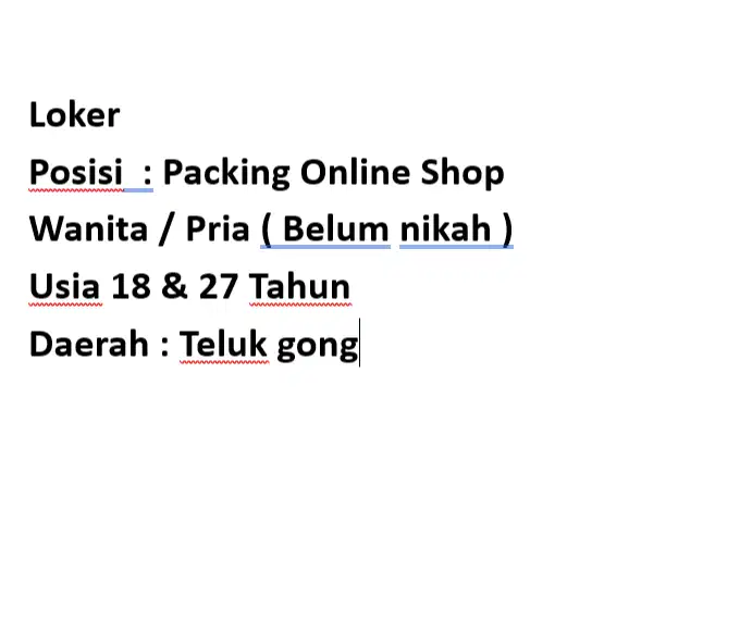 Loker Packing Paket Online Shop