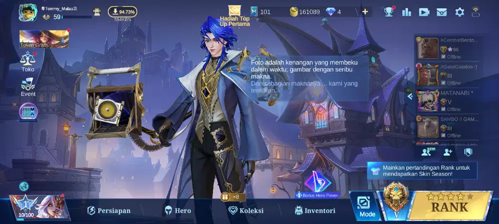 Akun mlbb hehe.