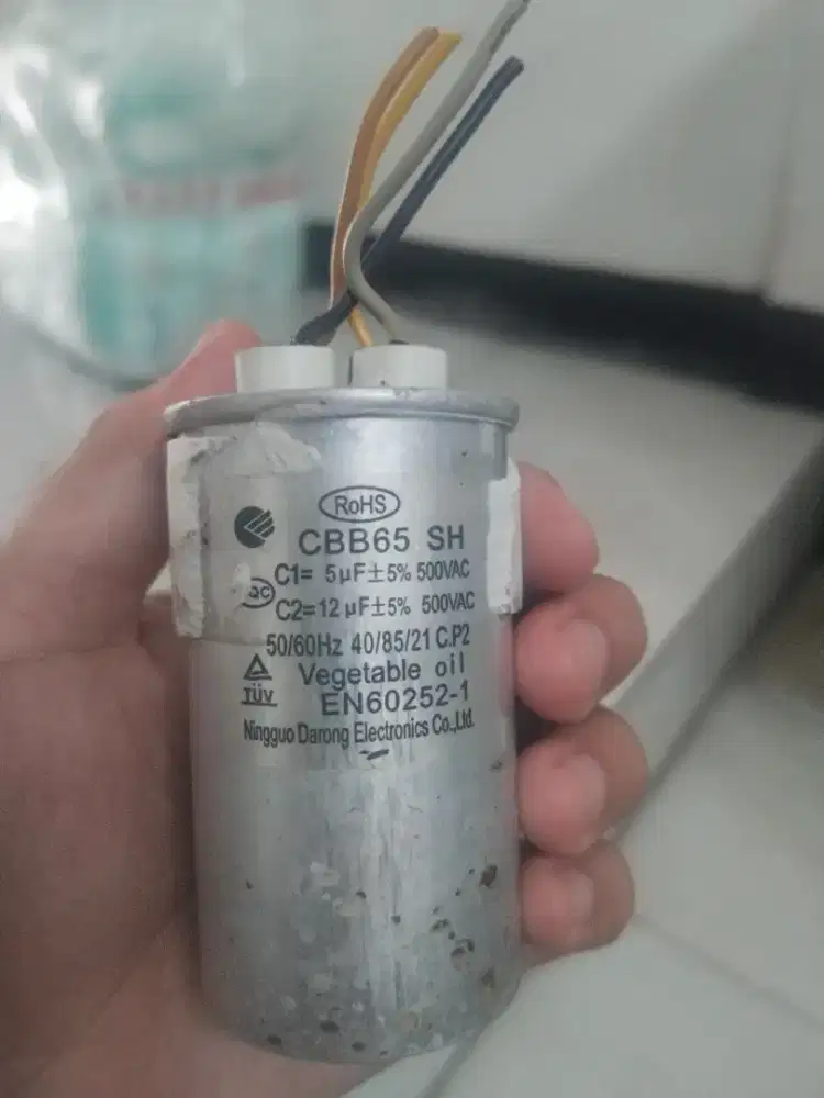 KAPASITOR MESIN CUCI 2 TABUNG EX SANKEN