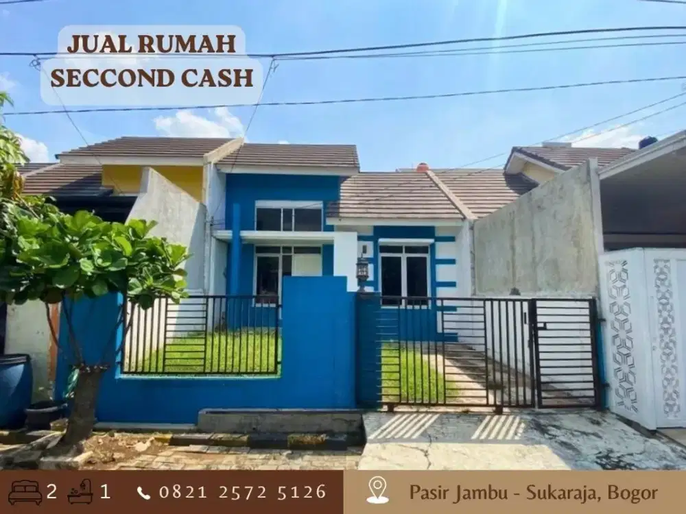 Jual Rumah CASH Strategis dkt Tol MURAH 598JT di Villa Bogor Indah