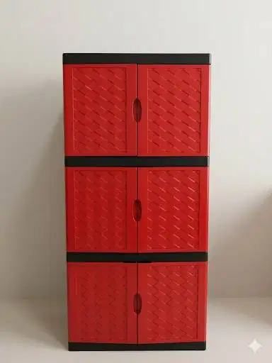 Red drawer plastic