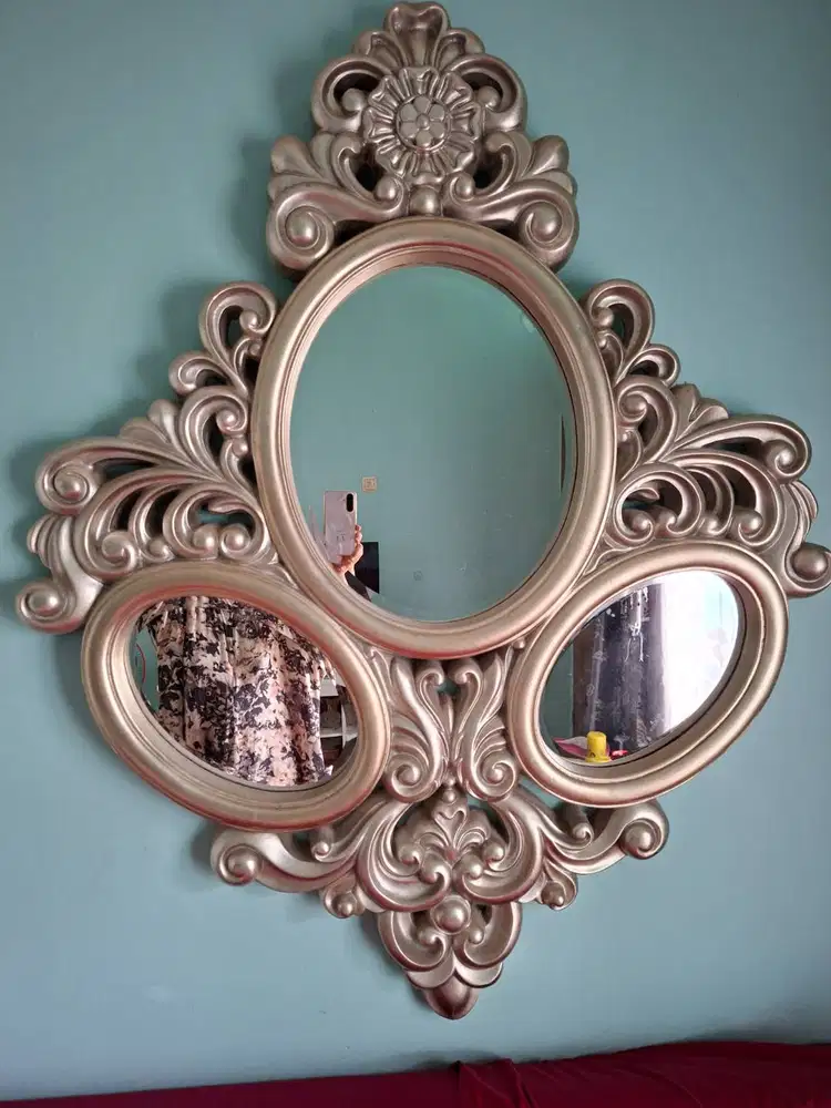 DIJUAL Cermin Dinding Dekoratif Mewah Klasik Modern (Silver/Champagne)