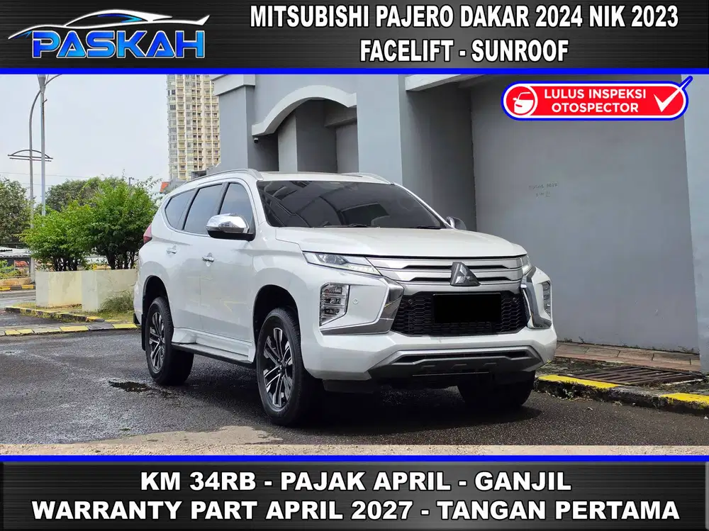 Pajero Dakar 2024 NIK 2023 Sunroof Pajak=APRIL-2027 Bunga=4% Km=34rb