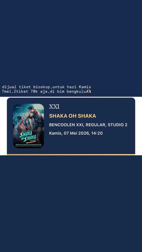 tiket nonton murah 50k,2tiket di bim kota bengkulu