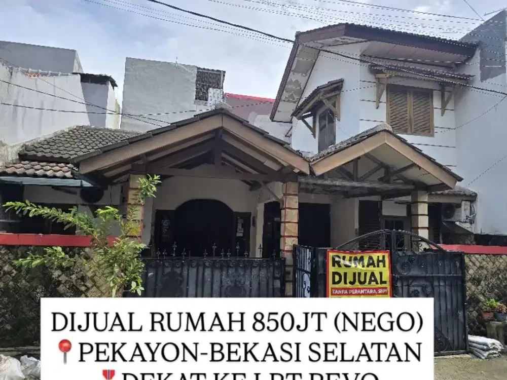 DIJUAL RUMAH 850JT di Pekayon Galaxy - (NEGO) LOKASI STRATEGIS DEKAT LRT