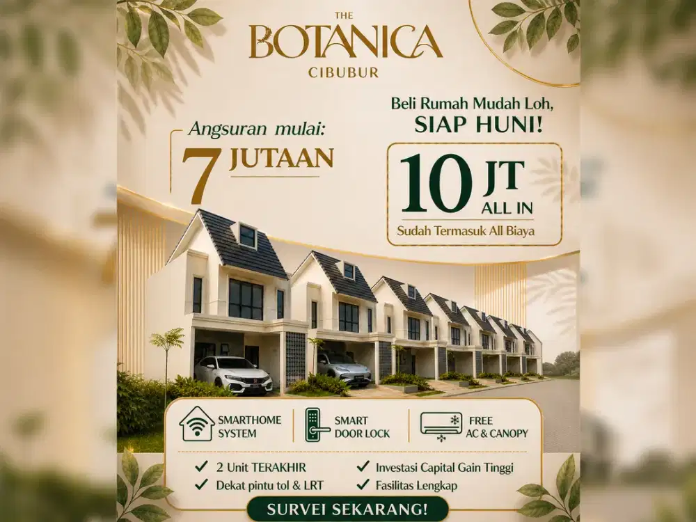 RUMAH MEWAH SMARTHOME SYSTEM SIAP HUNI DI CILEUNGSI STRATEGIS DKT EXIT TOL NAGRAK