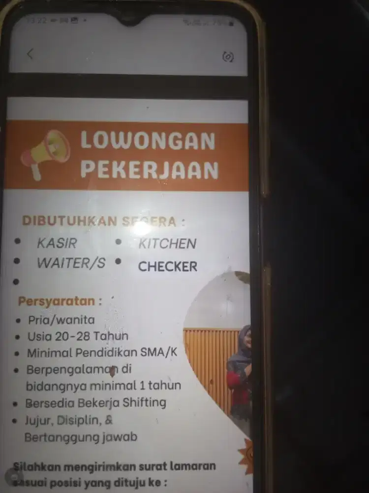 Lowongan kerja fnb