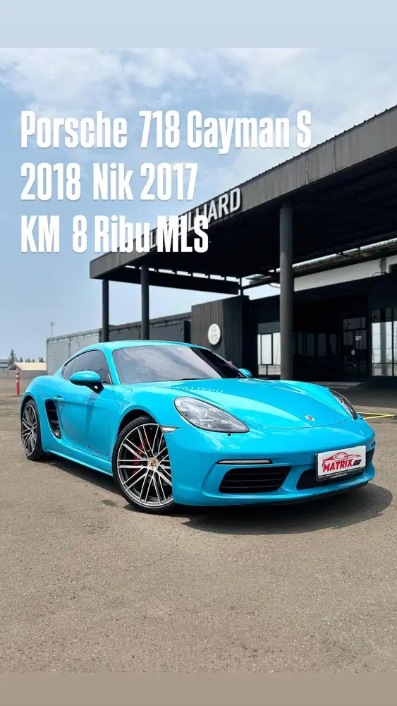 Porsche 718 Cayman S 2.6L2018 Nik17 Blue on black Siap pakai