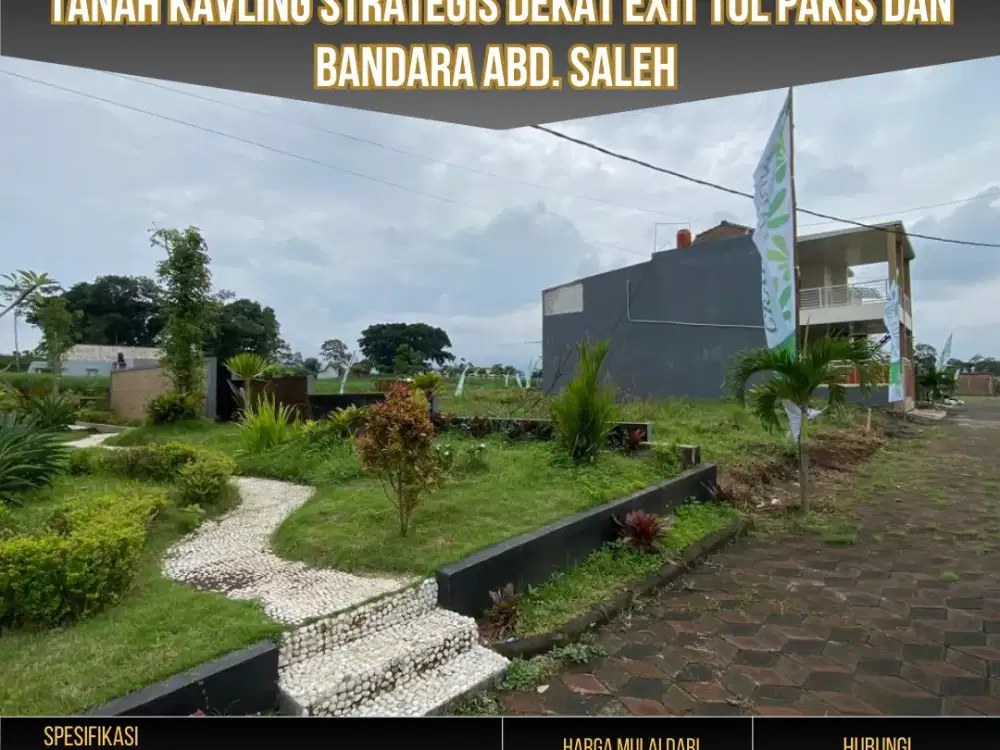 Tanah Malang 3 Menit Bandara dan Tol Pakis, Row Jalan Lebar