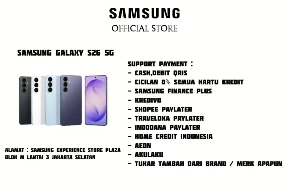 PROMO Samsung Galaxy S26  5G Garansi Resmi SEIN