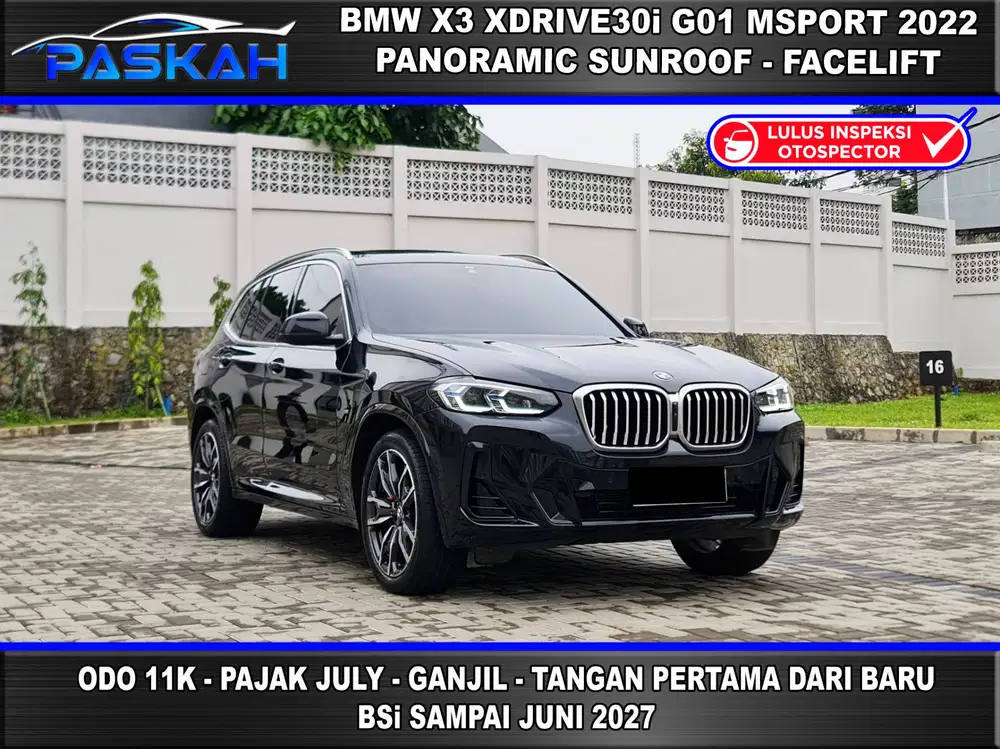 BMW X3 M Sport 2022 XDRIVE 3.0i 2022 M Sport Odo=11k Bunga=4.5% GanjiL