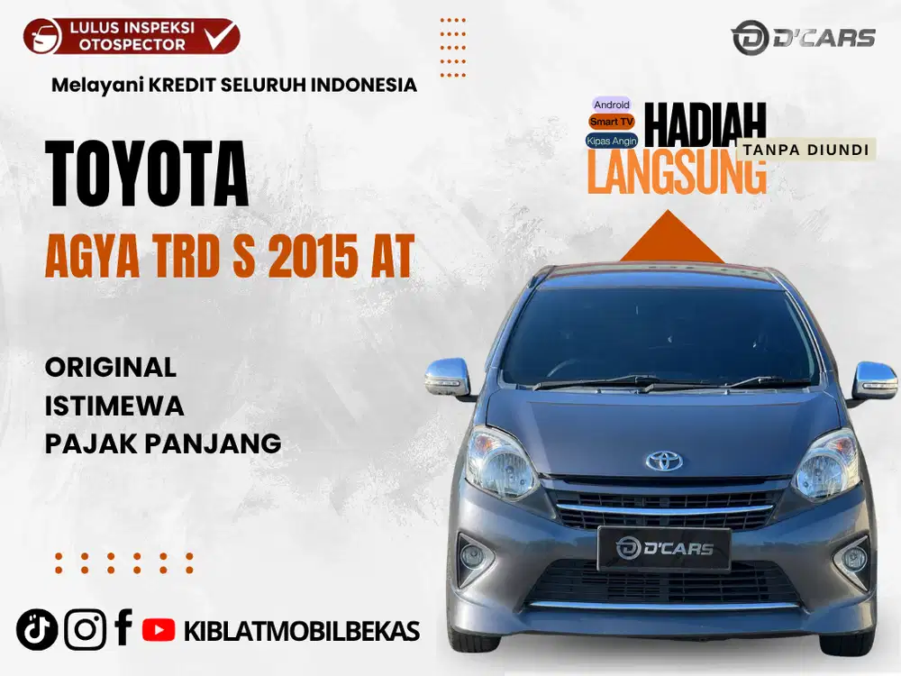TOYOTA AGYA TRD S AUTOMATIC 2015 DP MINIM ORIGINAL