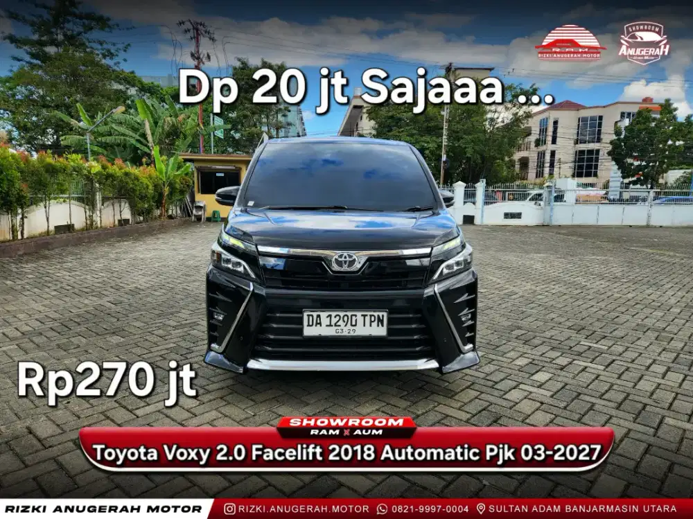 Dp ringan Toyota Voxy 2.0 Facelift 2018 Automatic AT