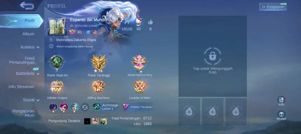 Jual rugi Mobile legends