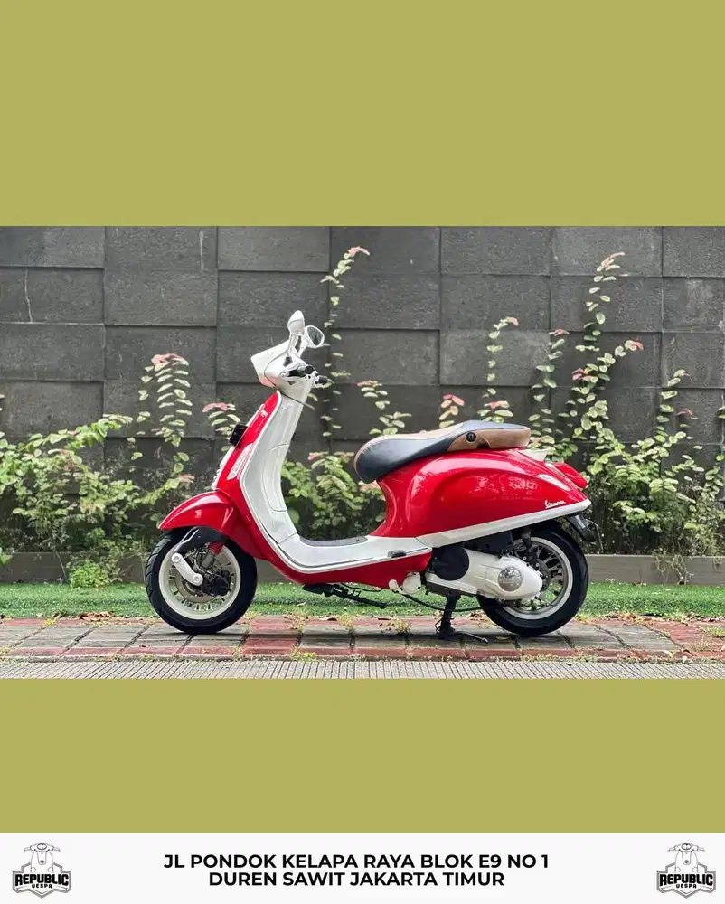PIAGGOO VESPA SPRINT 150 3V IE TH 2014 WARNA MERAH PERFECT MODIF KALCE