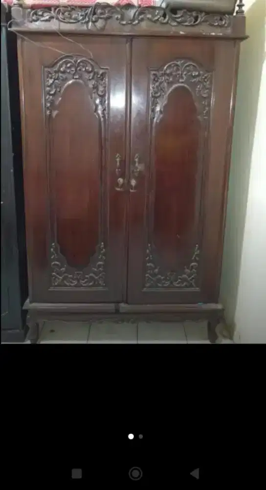 Lemari Baju dan Rias kayu jati second