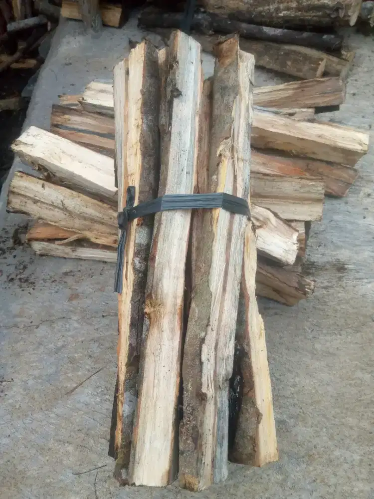 Kayu karet bakar