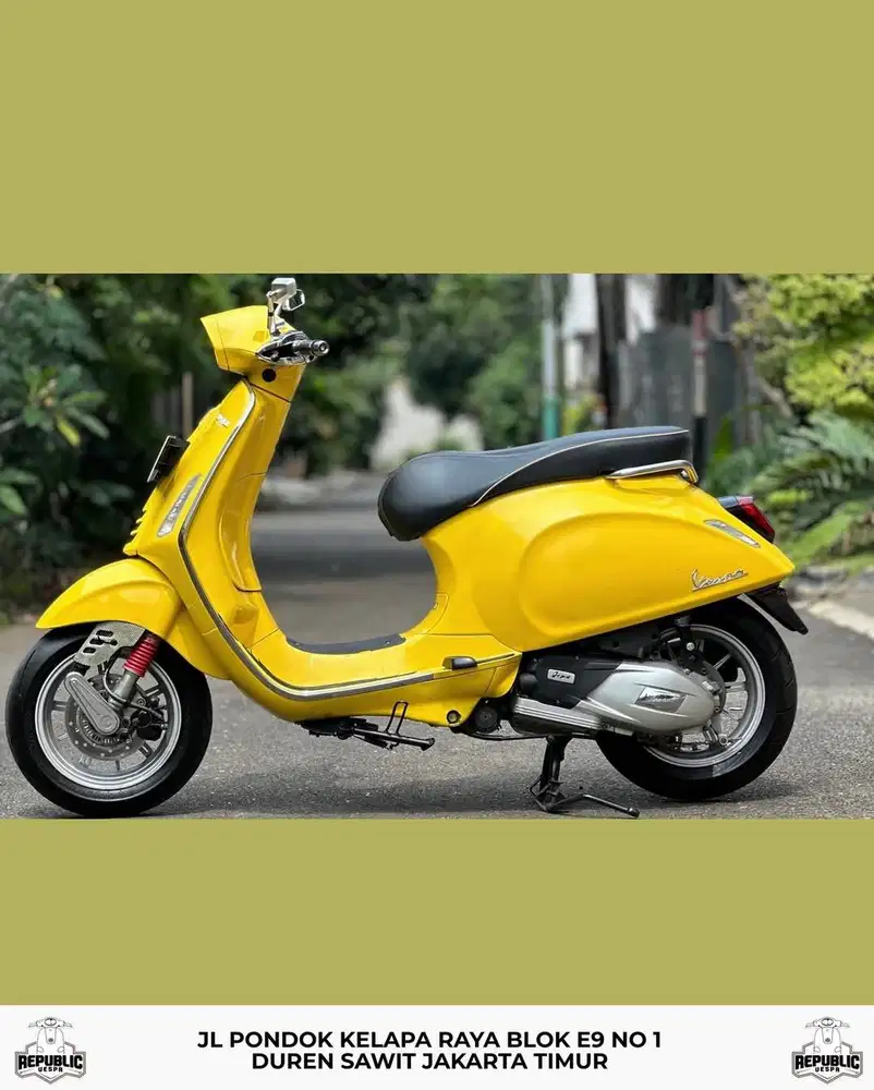 PIAGGIO VESPA SPRINT 150 IGET ABS LED TH 2019 WARNA YELLOW SOLE PERFEC