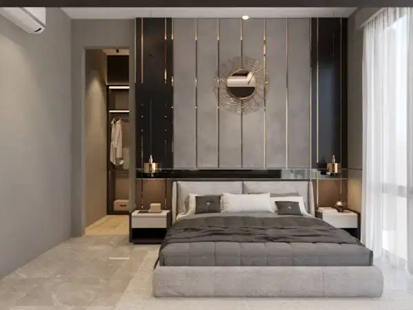 Interior Custom mewah Kamar Bedroom Ngagel Surabaya