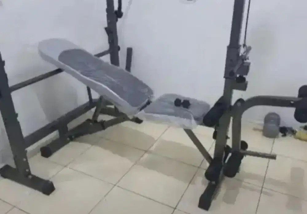 Homegym/Fitness Alat gym semua fungsi+Stick 1.6m+beban 40kg