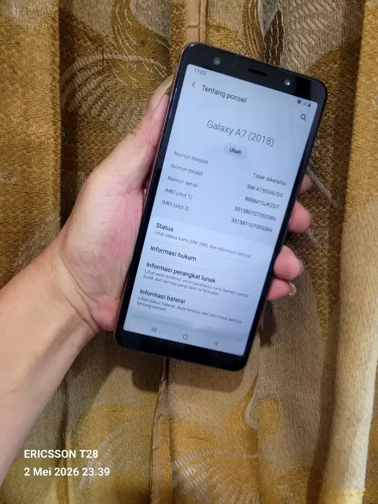 Samsung A7 2018 nfc Ram 4/64