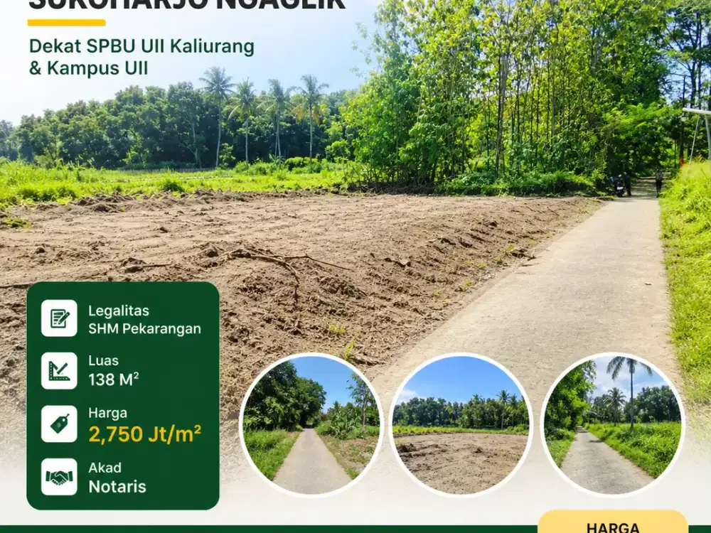 Tanah Yogyakarta sleman Area timur Jl kaliurang km14