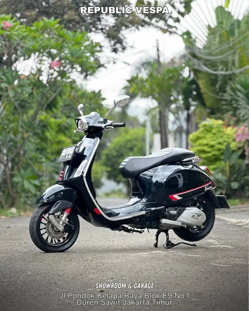 Piaggio Vespa SPRINT S 150 IGET ABS LED Th 2019 WARNA HITAM GLOSSY PER