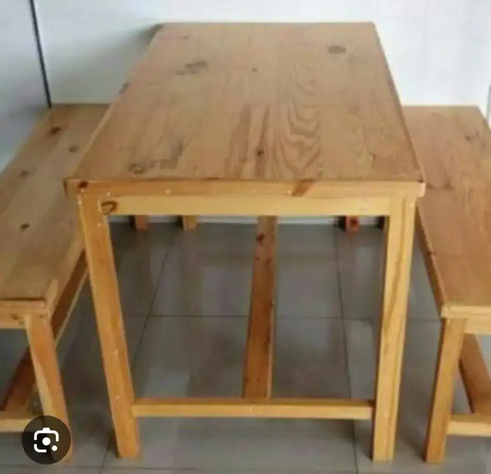 Meja kayu set jati belanda