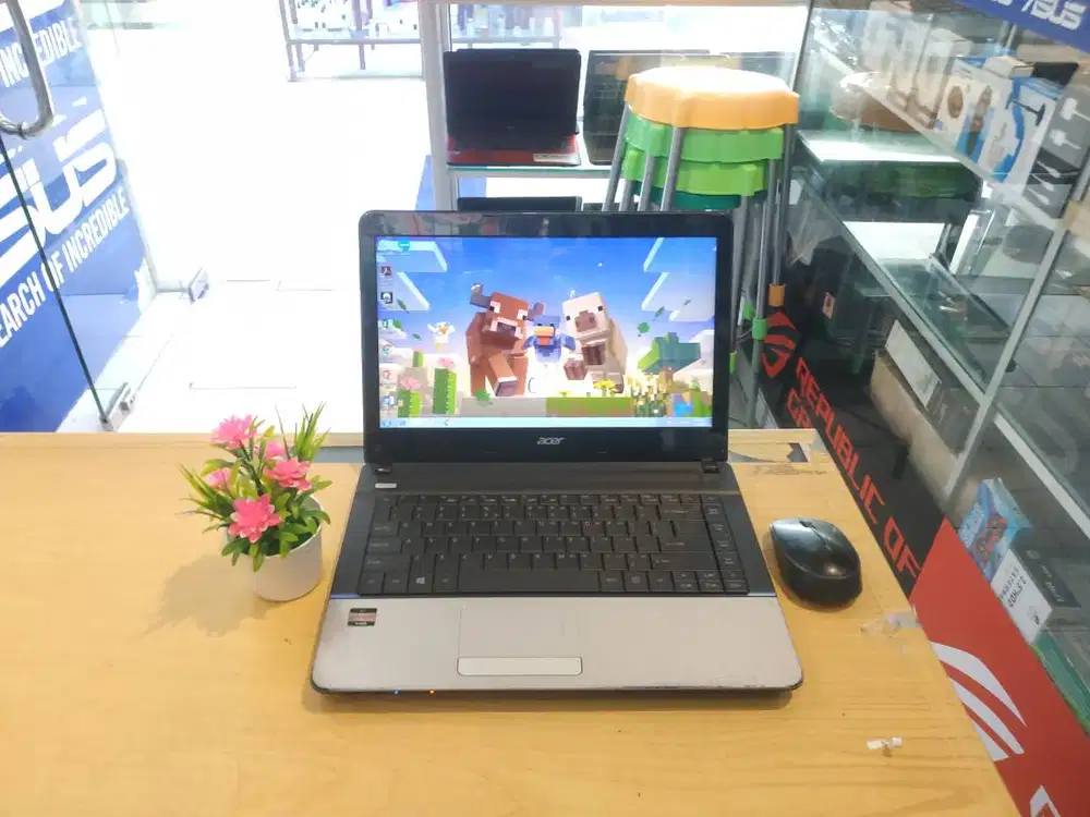 laptop dijual acer e1-421 ram 4gb hdd 320gb