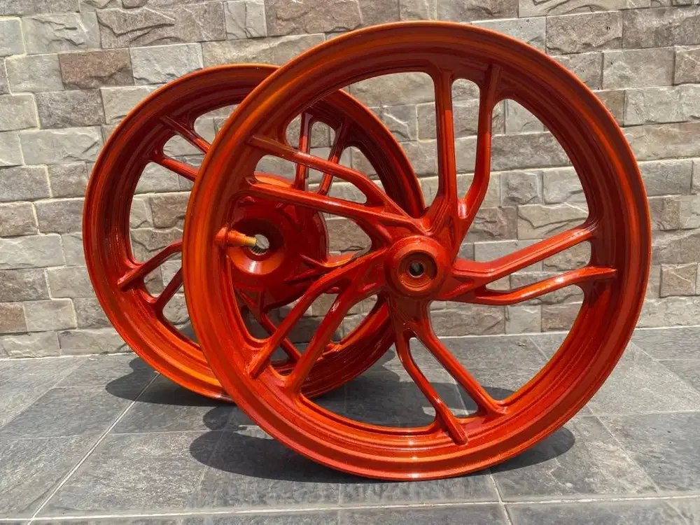 Velg vario LeD new repaint Orange candy lembayung gold