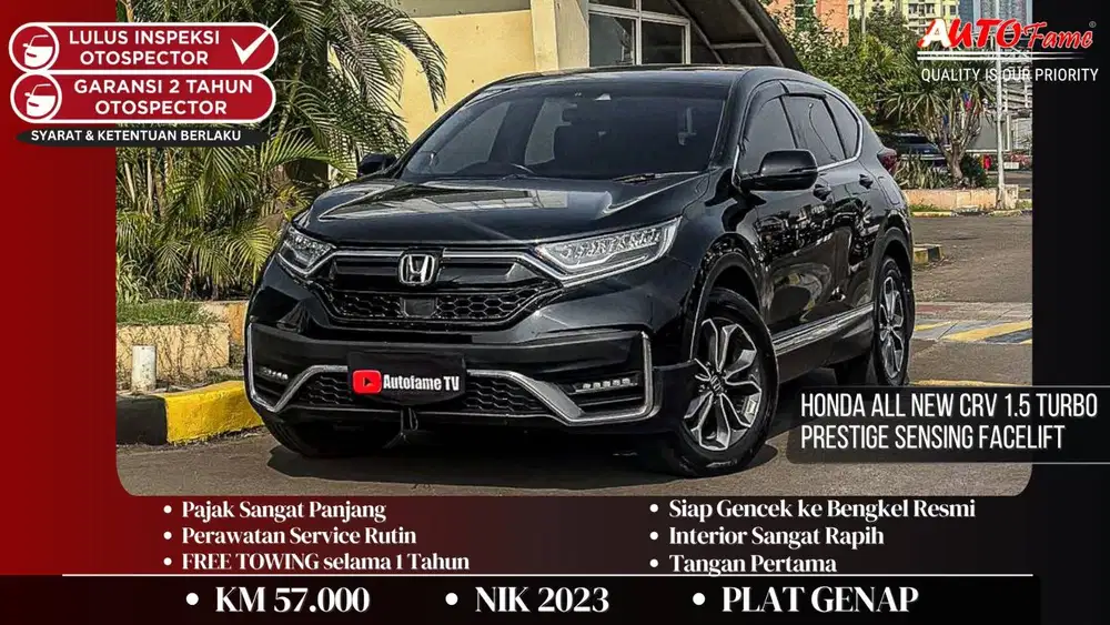 Honda All New CRV 1.5 Turbo Prestige Sensing Facelift Black On Black 2