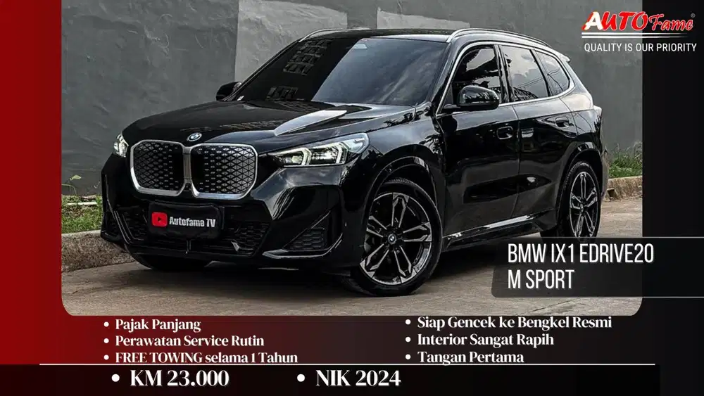 BMW iX1 eDrive20 M Sport NIK 2024 Akhir Black On Black Full Original