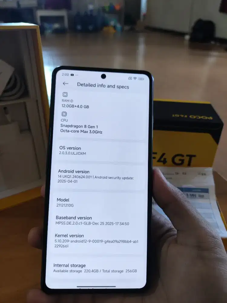 Poco F4 GT 12/256 lengkap segel