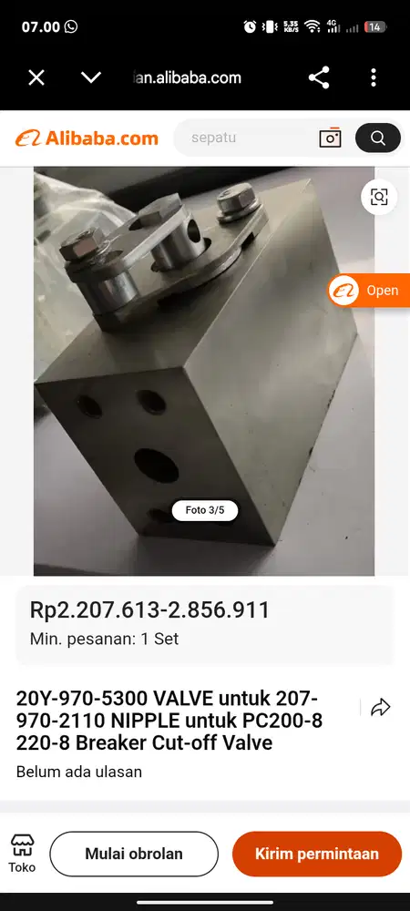 Valve Assy Komatsu PC200-8 - 220-8 Braker cut-off Ko