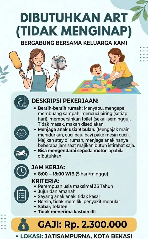 DICARI ART PP TIDAK MENGINAP