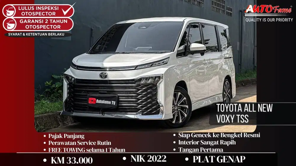 Toyota All New Voxy TSS NIK 2022 Tgn 1 Dr Br White On Black