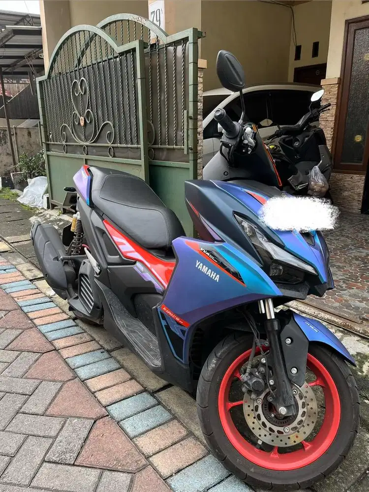 Aerox alpha cybercity matte blue red abs